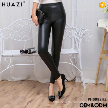 winter thick PU sexy leather legging